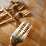 Set of 6 melon forks, cake forks