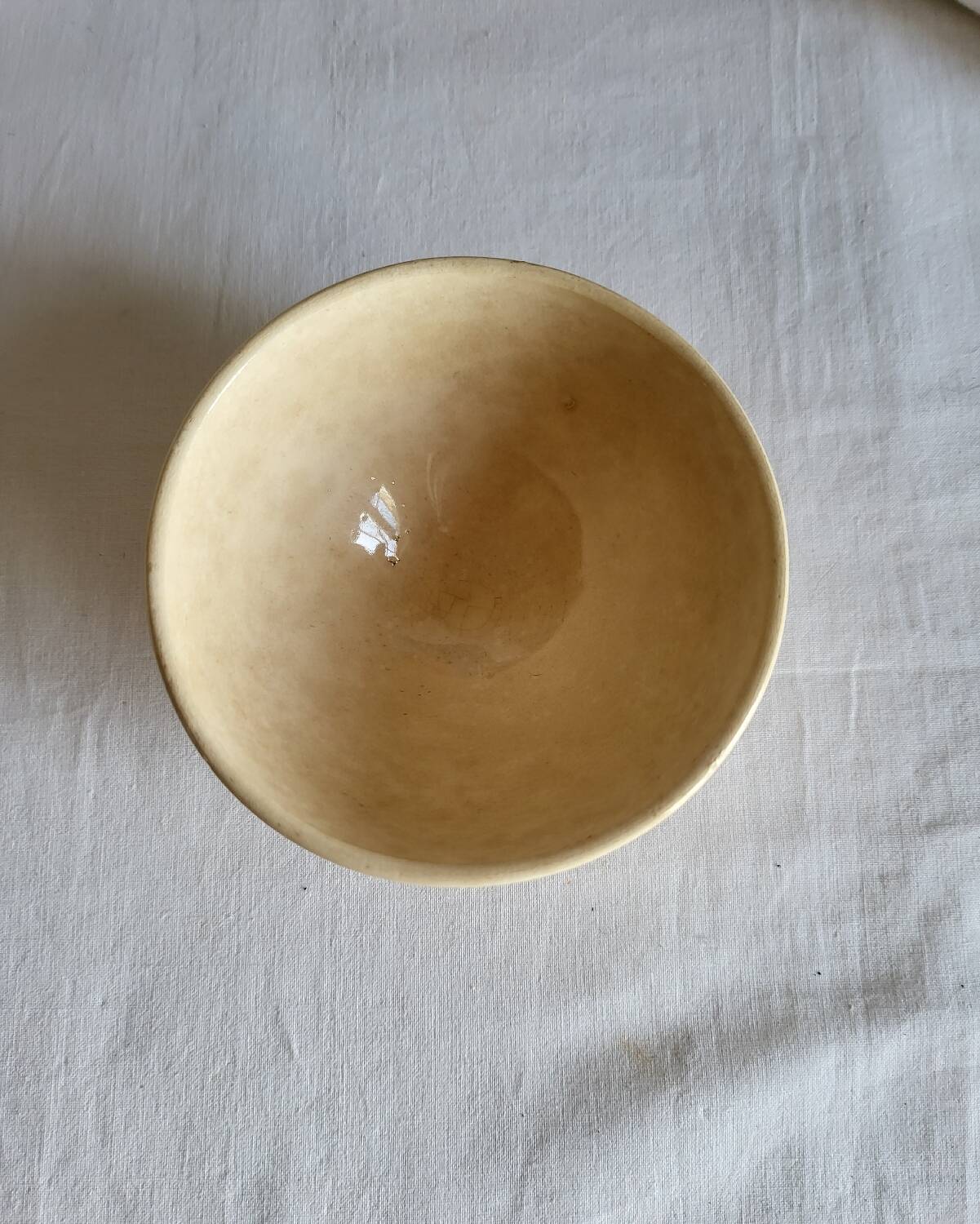 Small Antique Bowl in Earthenware Sarreguemines Beige
