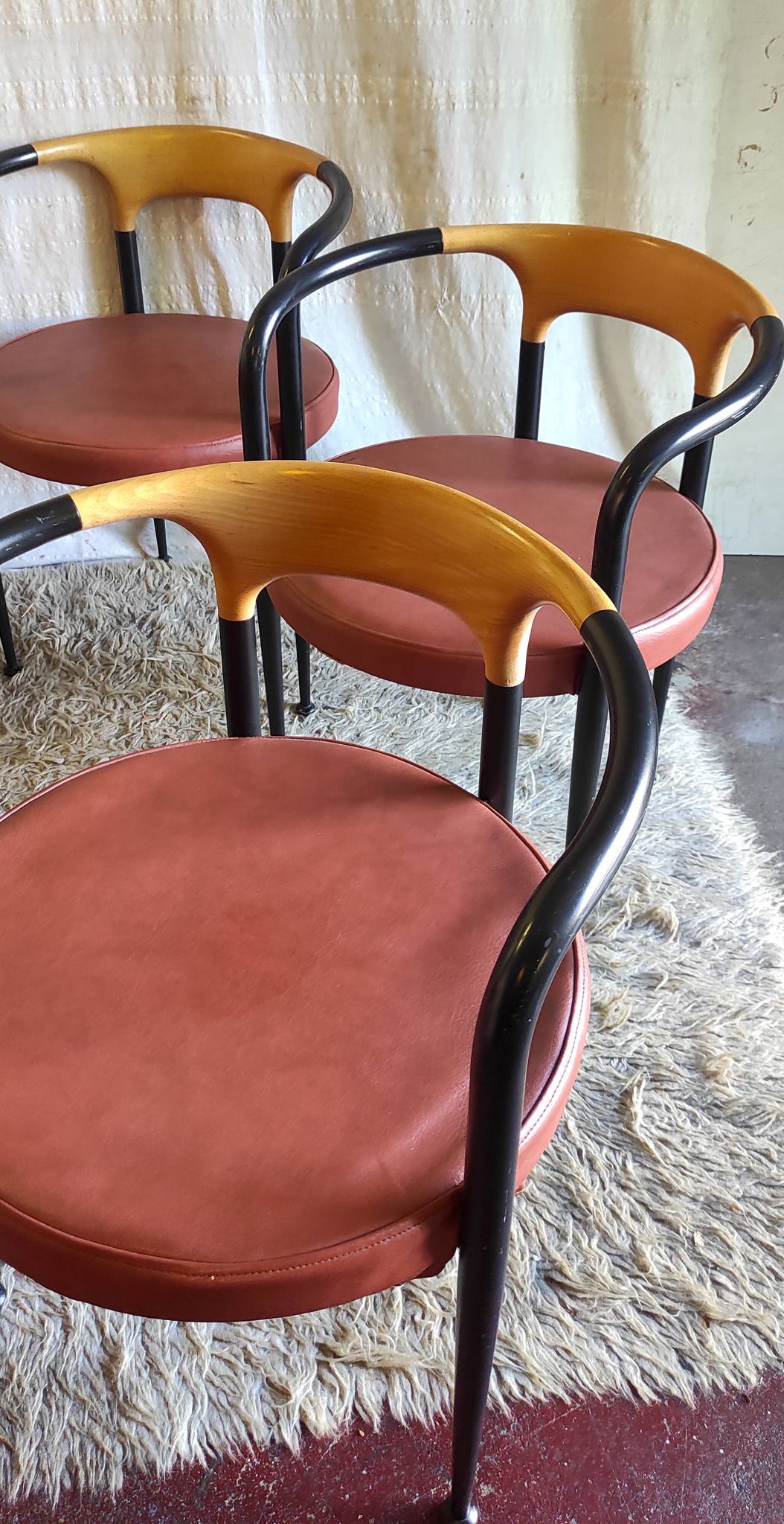 Set of 6 designer chairs, Boléro model, by Archirivolto - 80s/90s