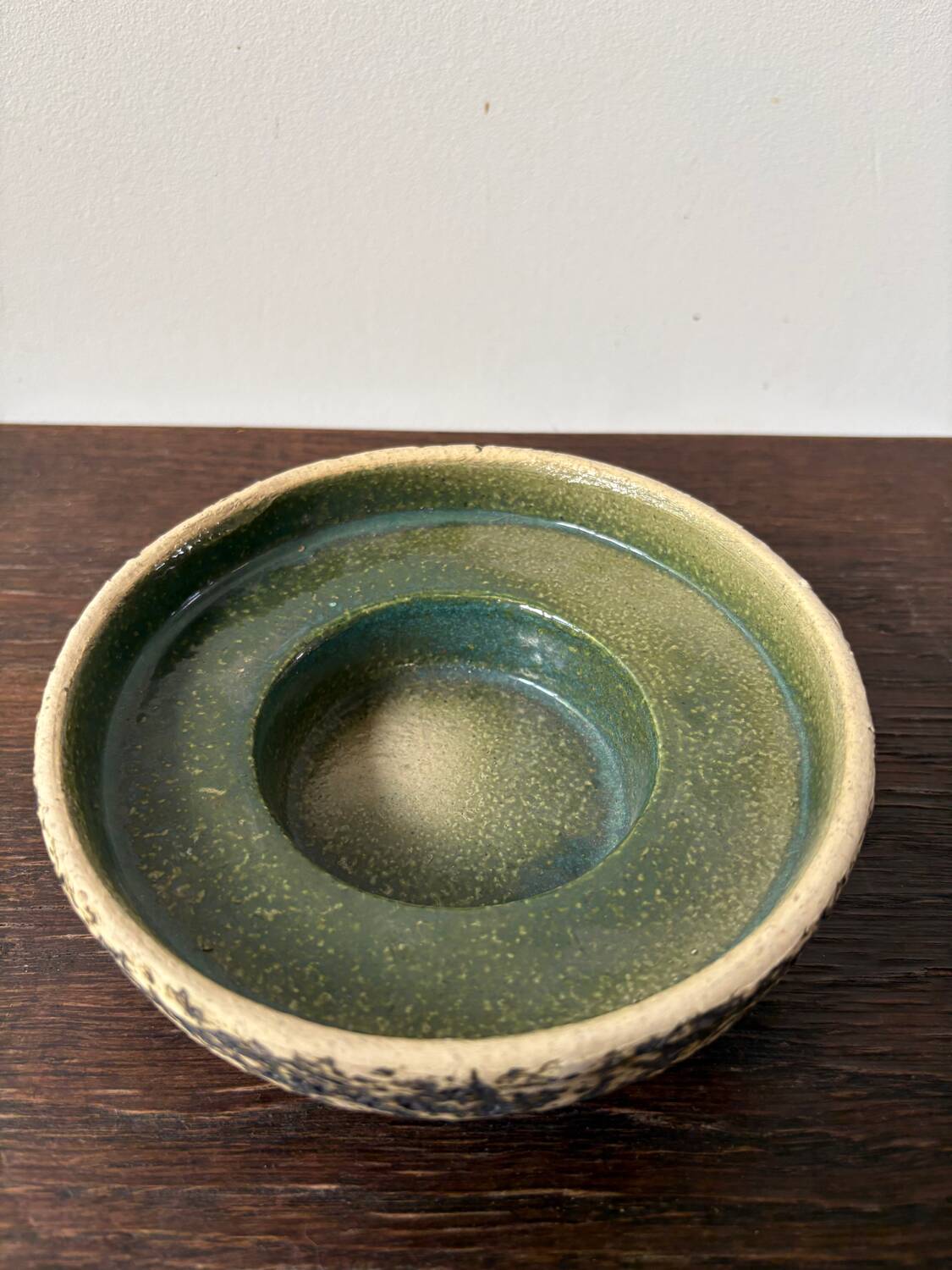 Pieter Groeneveldt vintage birch bark ceramic candle holder