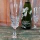Set of 6 Cristal d'Arques Pompadour champagne flutes