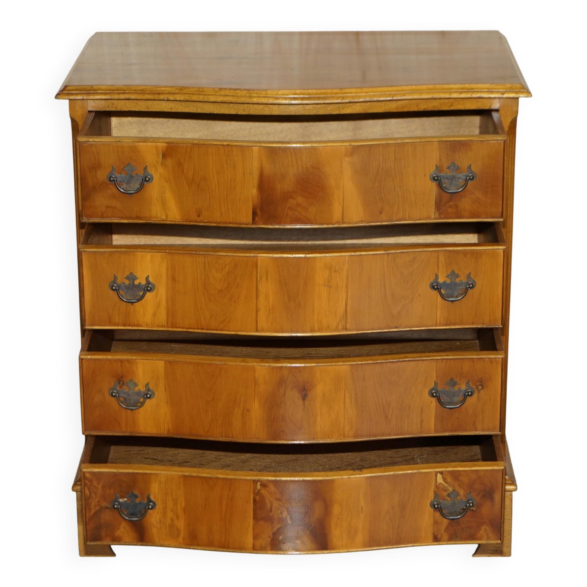 Vintage Pair of Large Knotty Fir and Burl Chests of Drawers