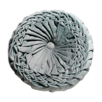 Coussin rond plissé