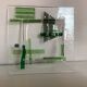 Pocket tray with green glass paste inlays