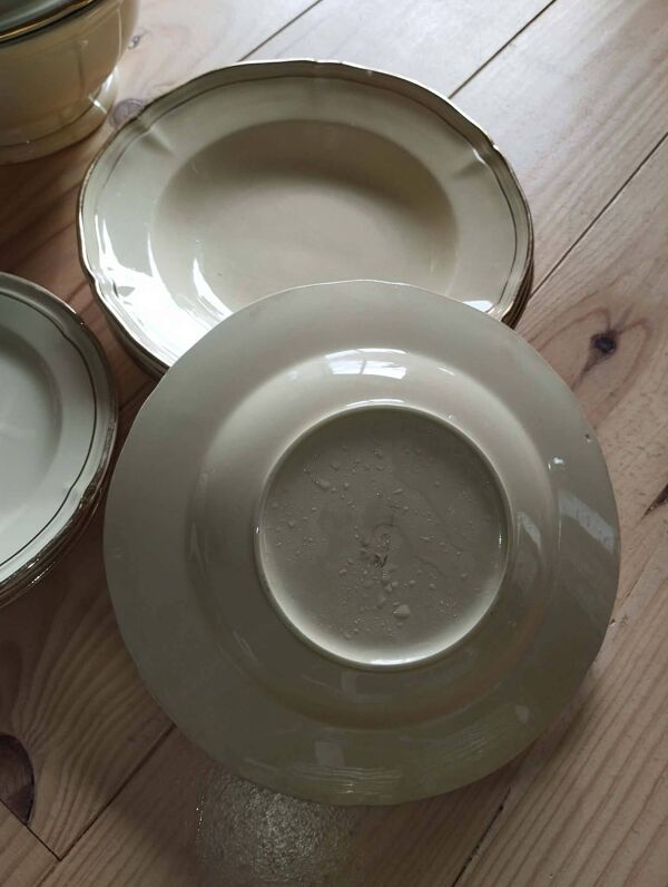 Service de table ancien gien – modèle niderviller – ensemble exceptionnel