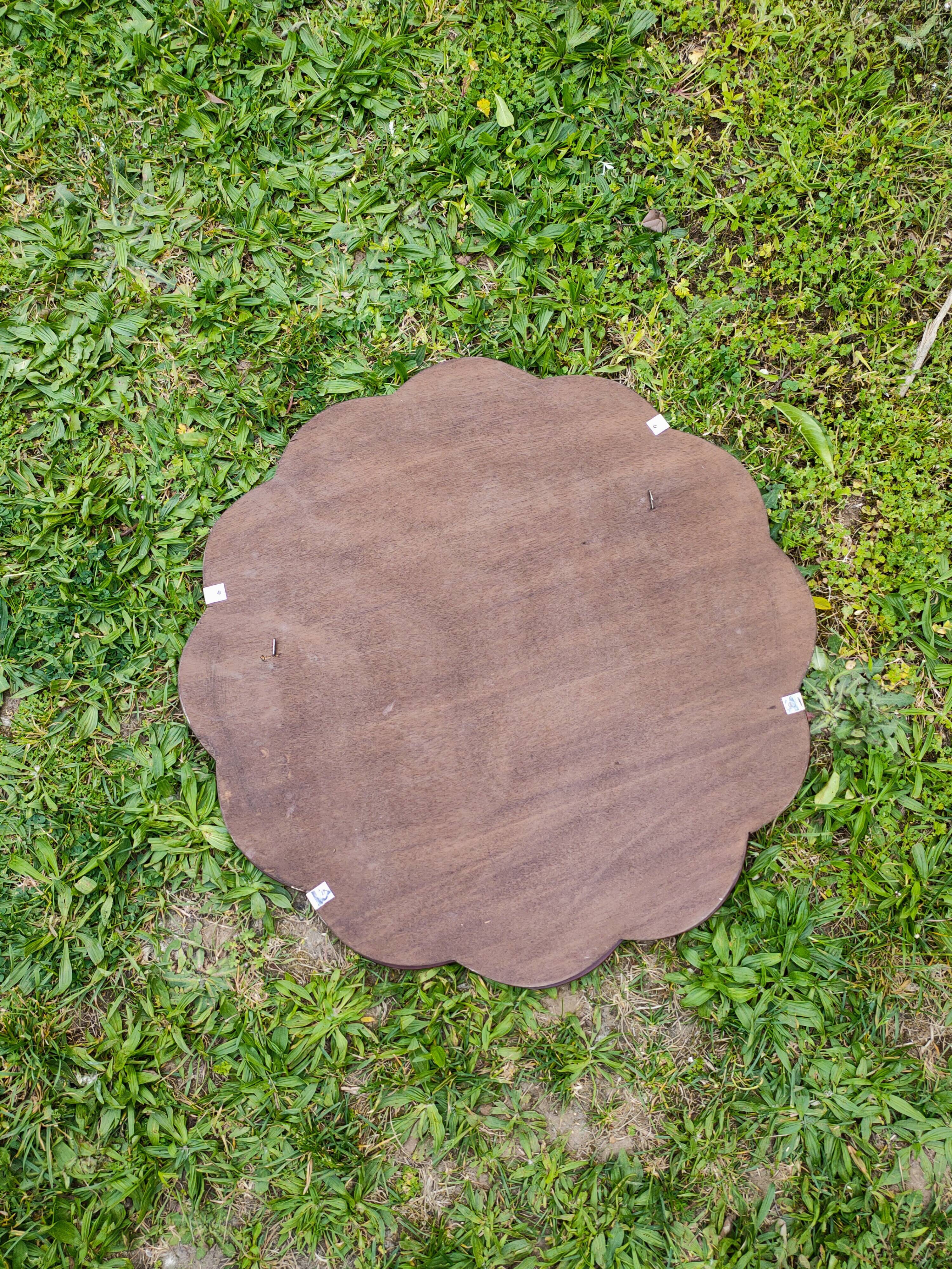 Miroir biseauté en forme de fleur années 50/60 59cm