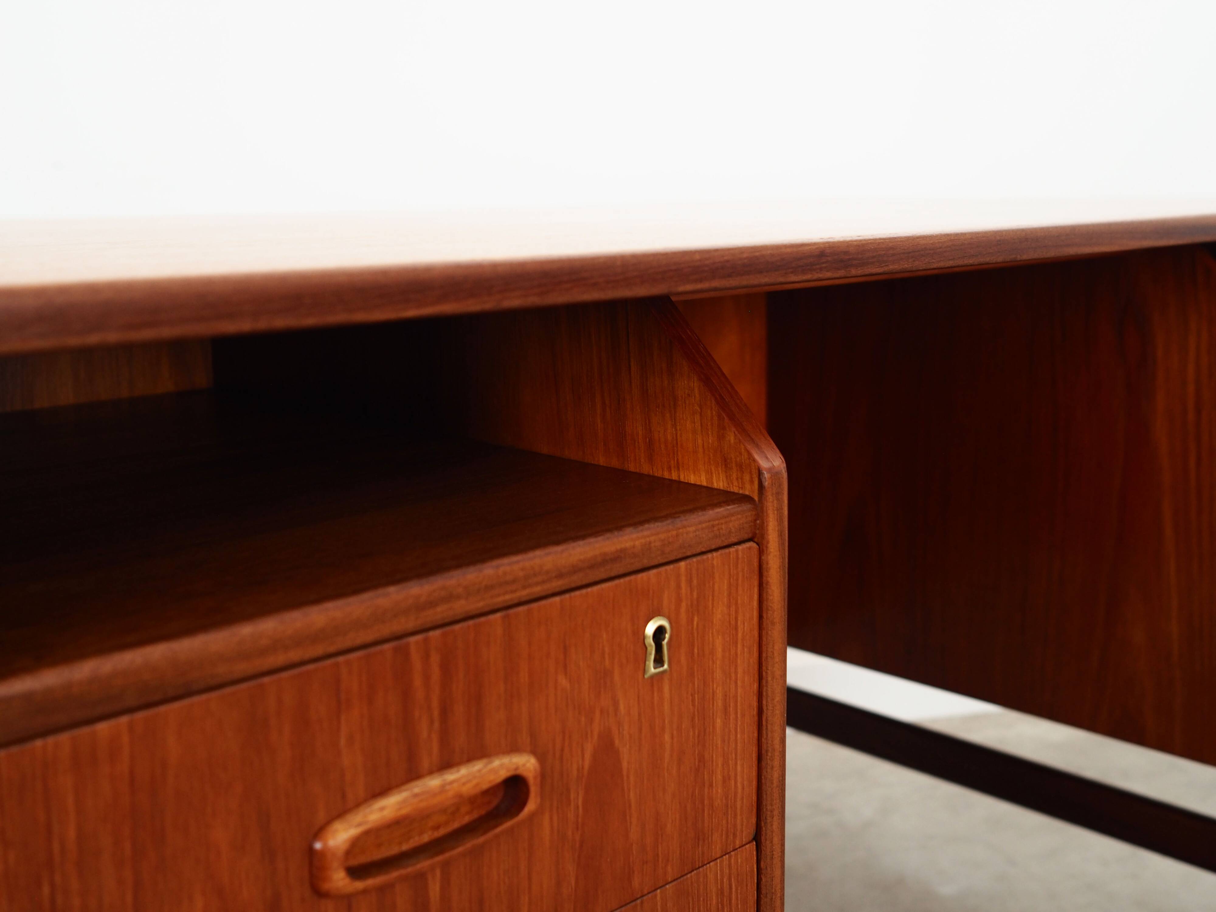 Teak desk, Danish design, 1970s, production: Denmark