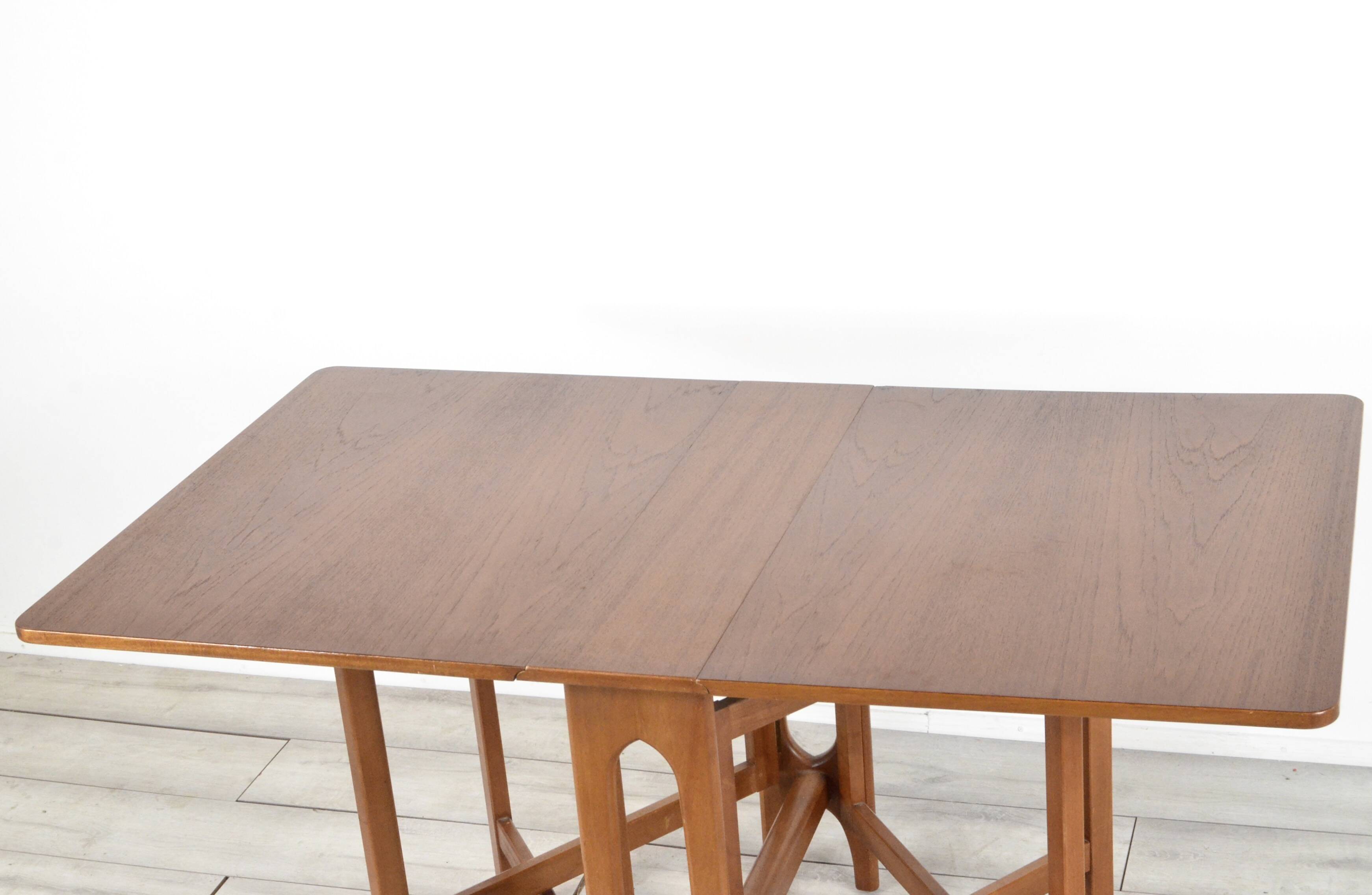 Midcentury McIntosh Drop Leaf Teak Table Modern Danish Style