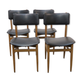 Series of 4 Scandinavian chairs