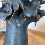 Vase céramique contemporaine bleu