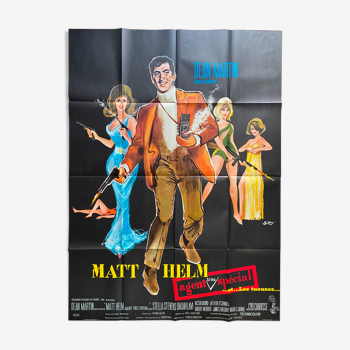 Affiche cinéma originale "Matt Helm agent très spécial" Dean Martin 120x160cm 1966