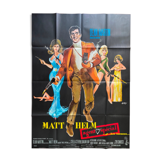 Affiche cinéma originale "Matt Helm agent très spécial" Dean Martin 120x160cm 1966