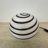 Swirl Zebra table lamp murano glass , 1970’s