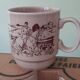 4 cups/mugs brown/beige - KilnCraft Stl England Deco hunting - vintage