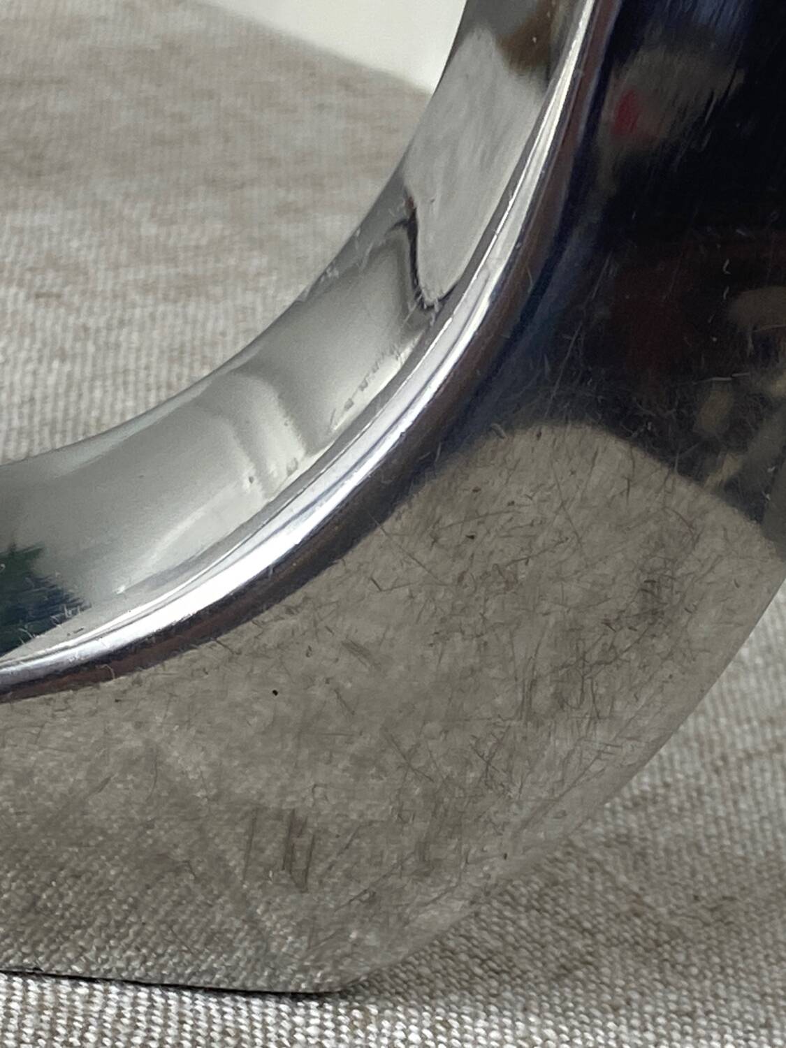 Designer candle holders in brushed aluminum