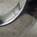 Designer candle holders in brushed aluminum