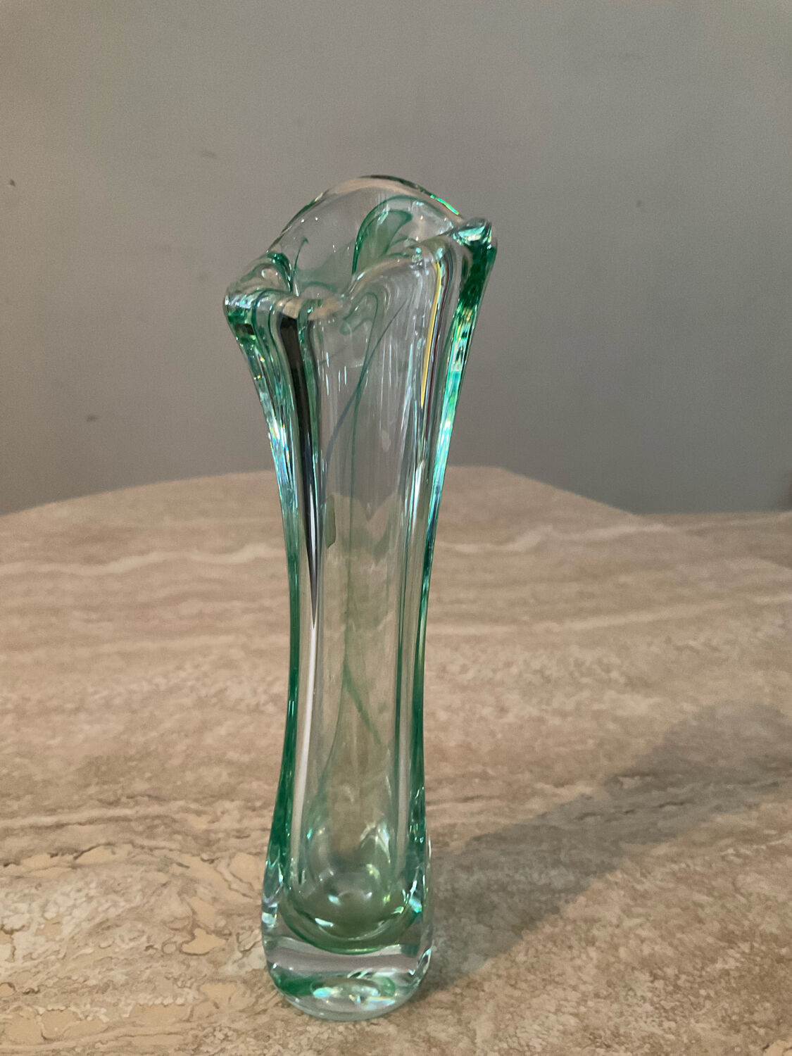 Vintage crystal-Holland soliflore vase