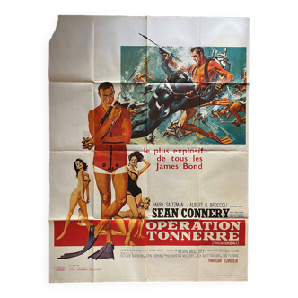 Cinema poster "Operation Thunder" James Bond, Sean Connery 120x160cm 70's
