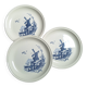 Assiettes plates moulin bleu vintage