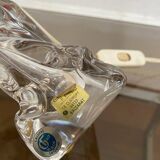 Lampe de chevet torsadé en cristal de Baccarat ancien