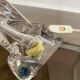 Antique Baccarat Crystal Twisted Bedside Lamp