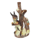 Squirrel soliflore vase in Italian ceramic