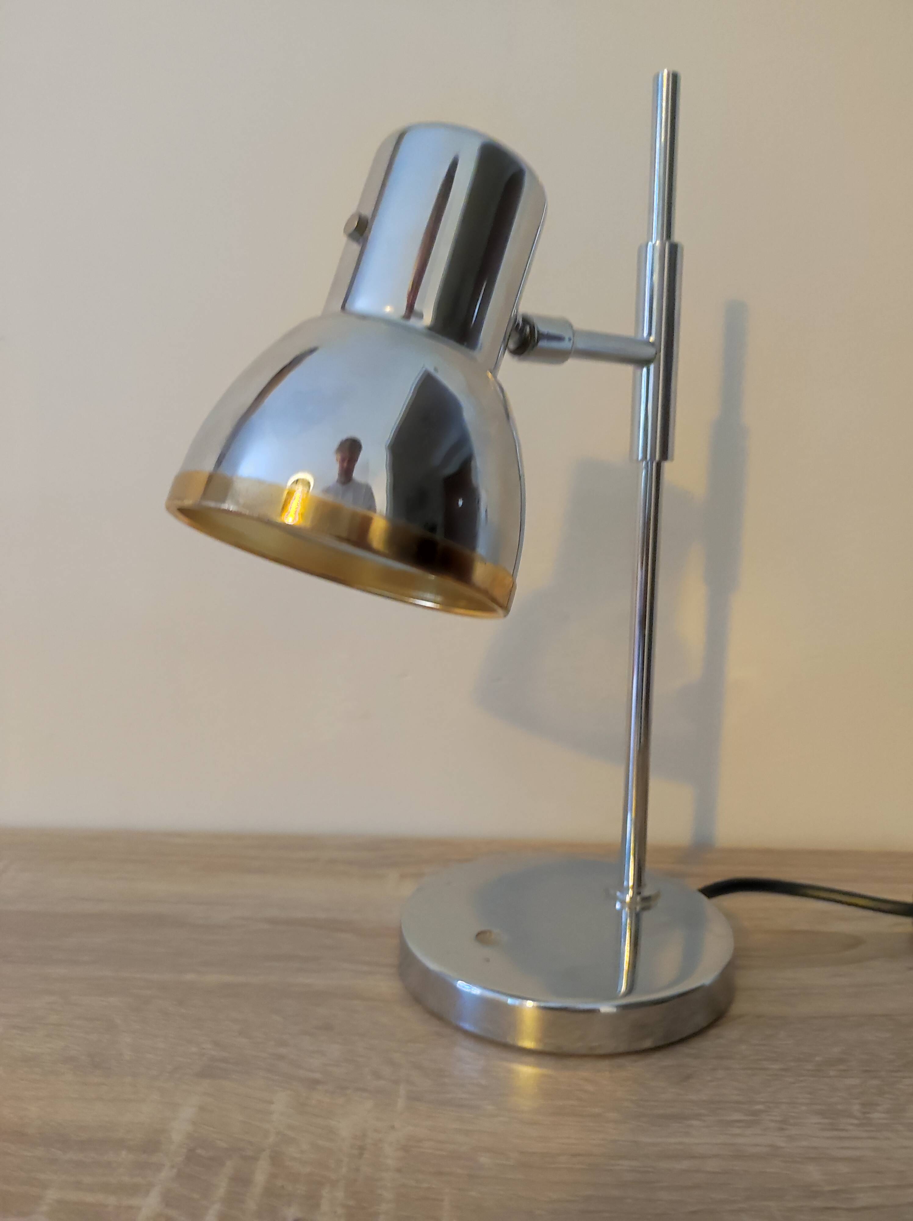 Articulated desk lamp workshop chromed metal
