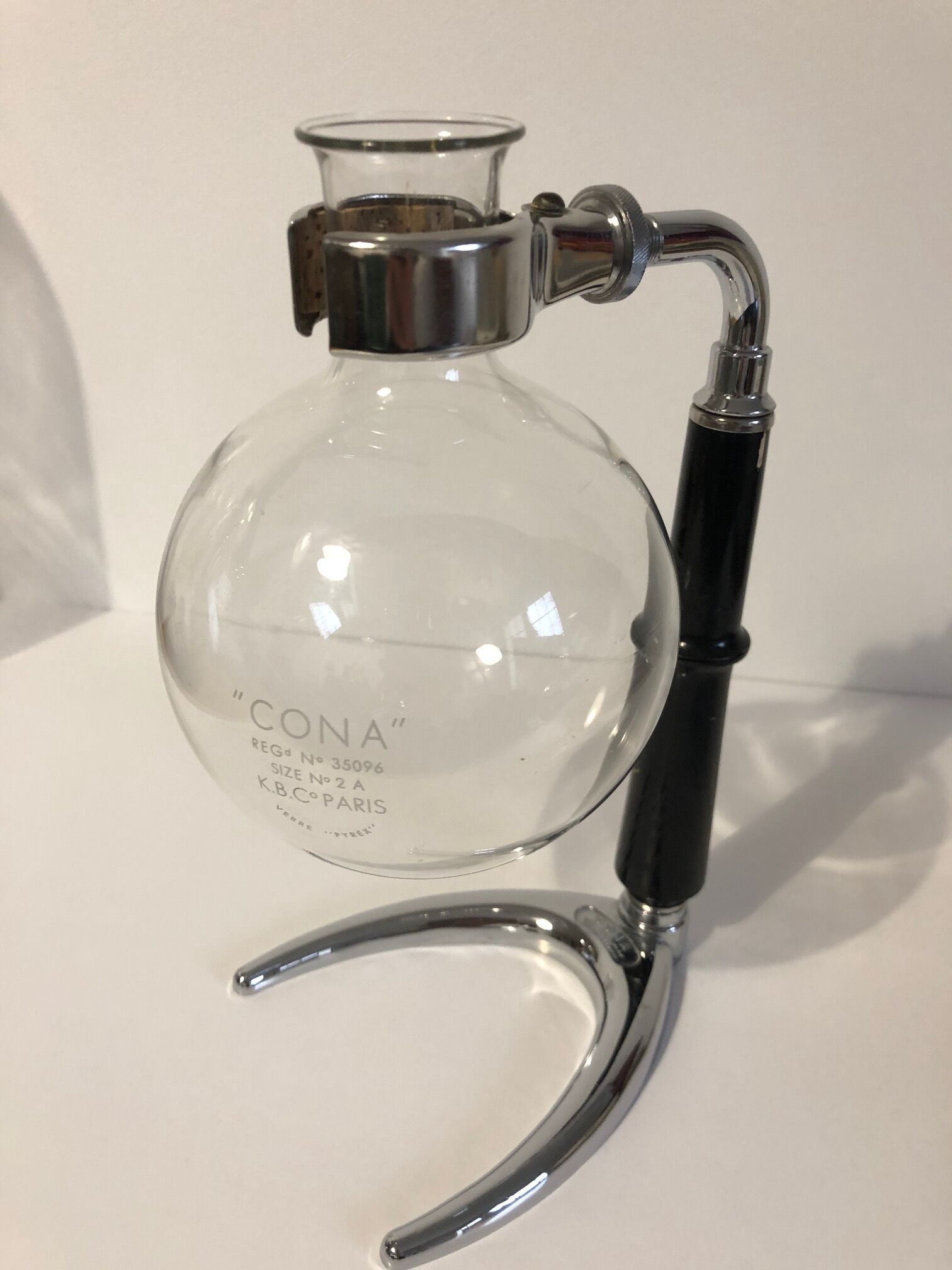 Cona coffee maker with vintage depression