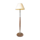 Art deco floor lamp in oak and glass