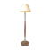 Art deco floor lamp in oak and glass