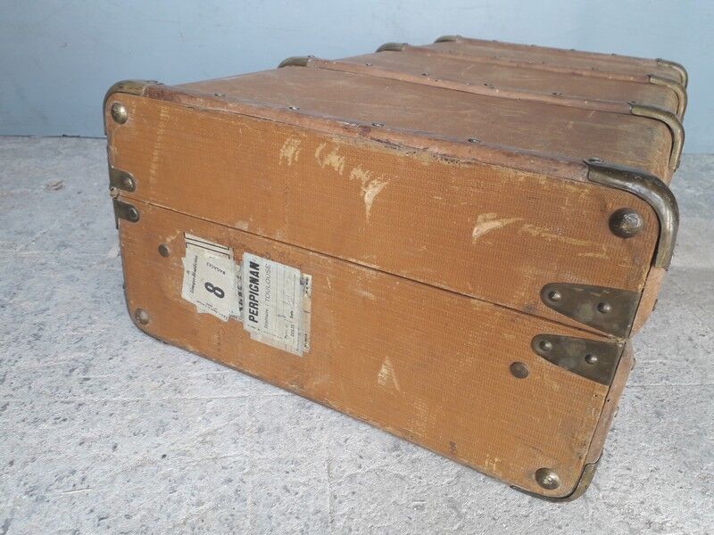 Travel malle / suitcase period 1940/50 drinks and brass