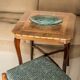 Light blue decorative glass plate, mid-century, Italy, 1960s.