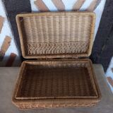 Braided wicker box
