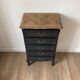 Chiffonnier vintage en bois peint en noir