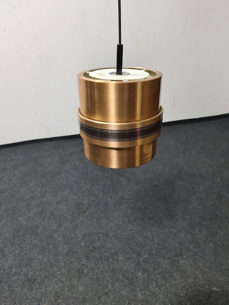 Suspension vintage Doria couleur cuivre