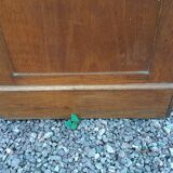 Storage cabinet locker with old wooden curtain