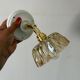 Vintage amber glass lampshade - tableware collection