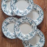 Service of 6 plates in iron earth