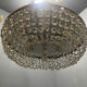 Chandelier en cristal et laiton italien des années 1960 – 6 lumières