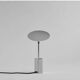 Reflect table lamp in chrome metal, contemporary work.