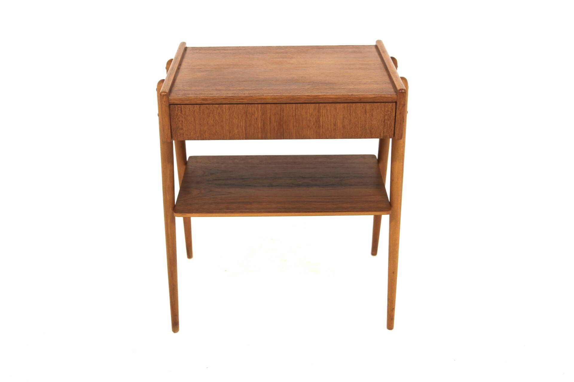 Table de chevet scandinave en teck Carlström Suède 1960