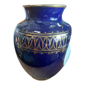 Floor vase Thürigen saxony porcelain probably around 1970 cobalt blue