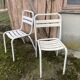 Duo of vintage metal Tolix chairs