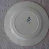 Flat plate Terre De Fer L G Sarreguemines ? blue décor