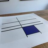 Piet Modrian (1872-1944), Composition with Blue, 1935, Copyright MondrianHoltzman Trust, Printed in Italy