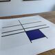 Piet Modrian (1872-1944), Composition with Blue, 1935, Copyright MondrianHoltzman Trust, Printed in Italy