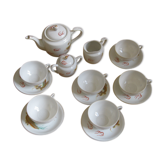 Asia geisha dragon porcelain tea set