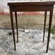 Old Game Table Folding Wood Green Carpet + Vintage Brass Hooves