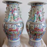 CHINA pair of baluster vases