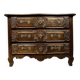 important curved Lyonnaise chest of drawers Louis XV period in solid walnut circa 1750